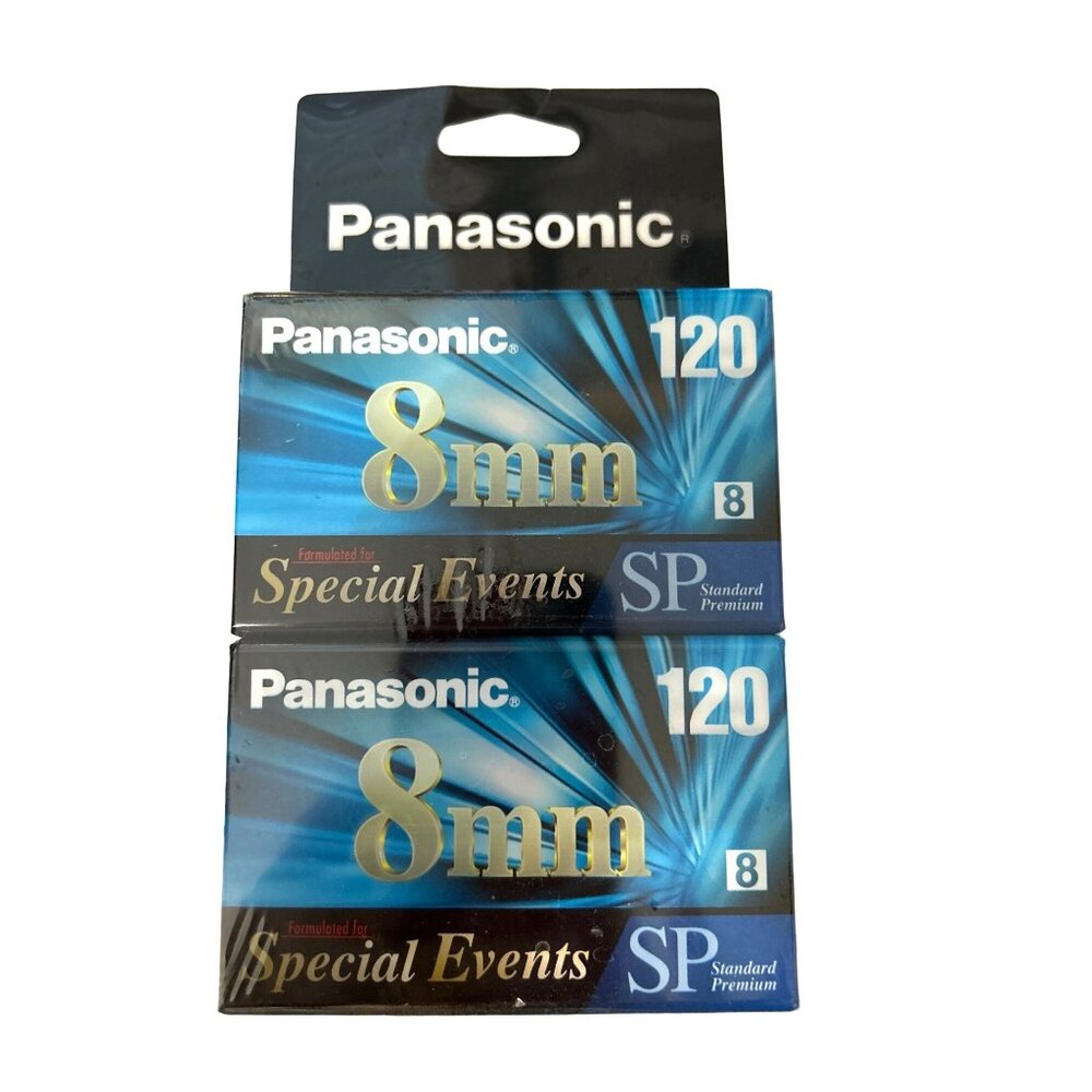Panasonic 8mm Camcorder Video Tape 120 Pk of 2 New